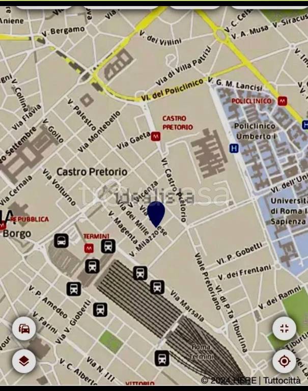 appartamento in affitto a Roma in zona Castro Pretorio