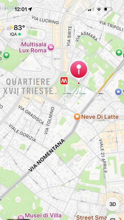 appartamento in affitto a Roma in zona Trieste