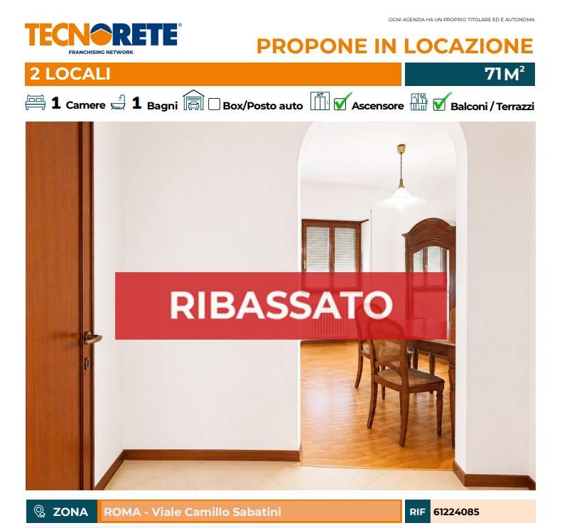 appartamento in affitto a Roma in zona Torrino