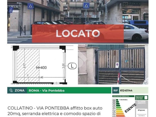 box auto in affitto a Roma in zona Collatino