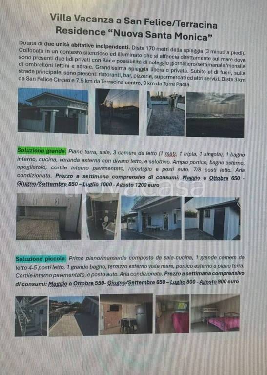 appartamento in affitto a Terracina in zona Hermada