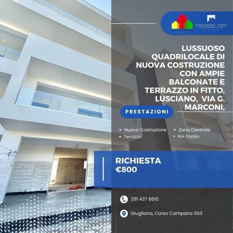 appartamento in affitto a Lusciano