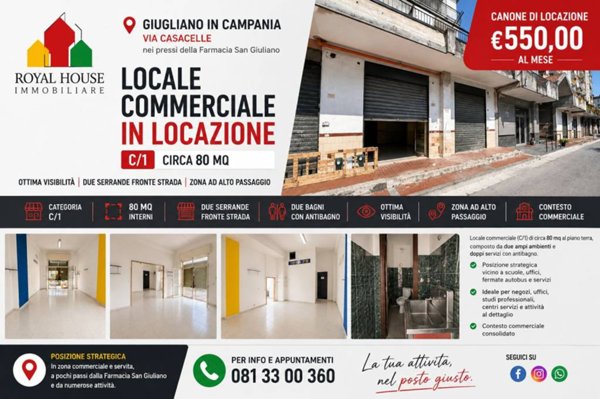 negozio in affitto a Giugliano in Campania in zona Casacelle