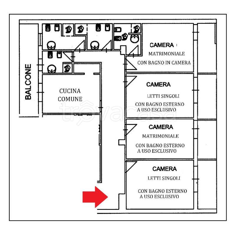 monolocale in affitto a Napoli in zona Vomero