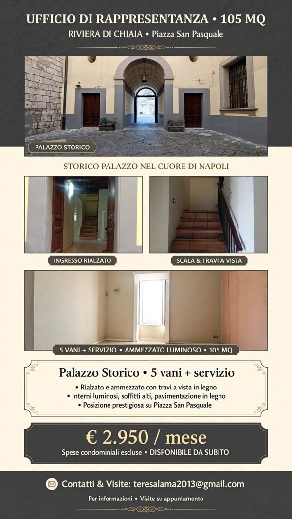 ufficio in affitto a Napoli in zona Chiaia