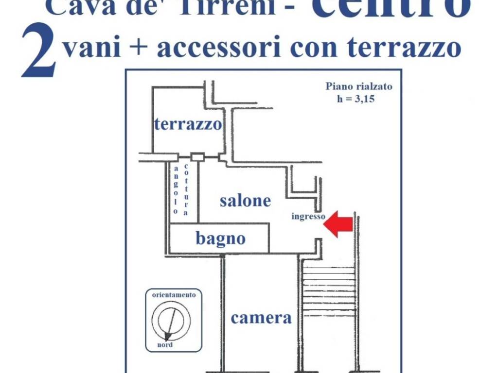 appartamento in affitto a Cava de' Tirreni
