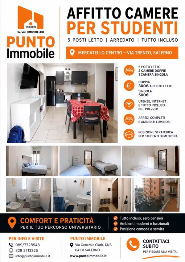 appartamento in affitto a Salerno in zona Mercatello