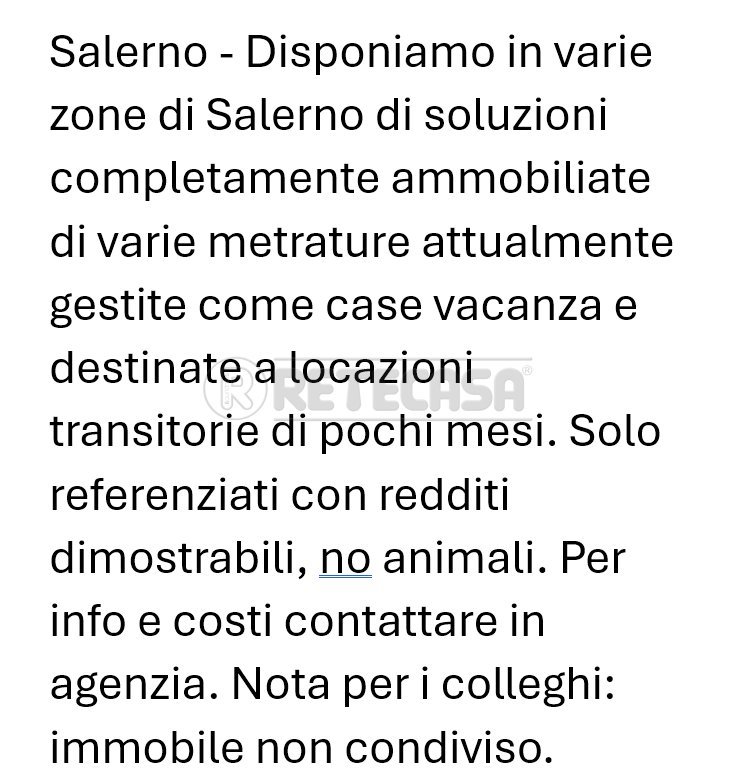 appartamento in affitto a Salerno in zona Sala Abbagnano