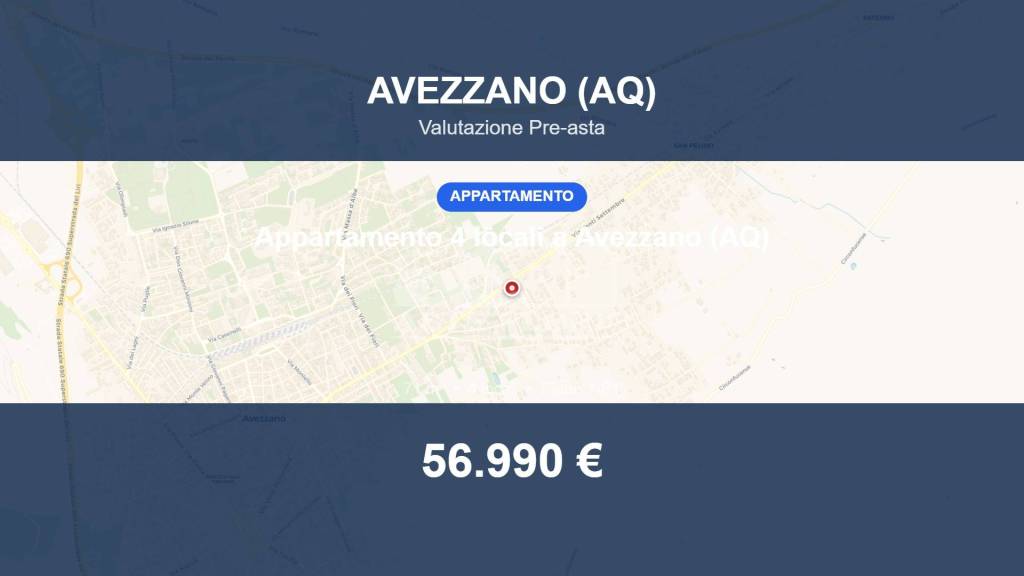 appartamento in vendita ad Avezzano in zona Caruscino