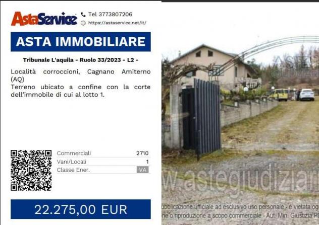 terreno edificabile in vendita a Cagnano Amiterno in zona Corroccioni