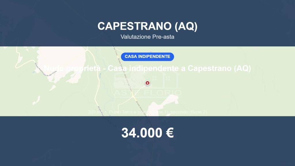 casa indipendente in vendita a Capestrano in zona Capodacqua