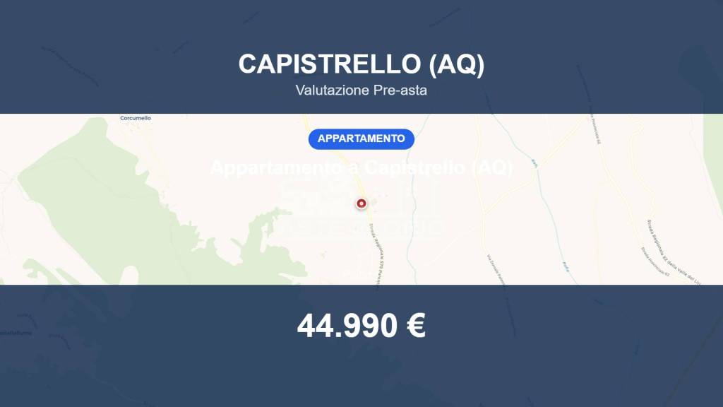 appartamento in vendita a Capistrello in zona Corcumello