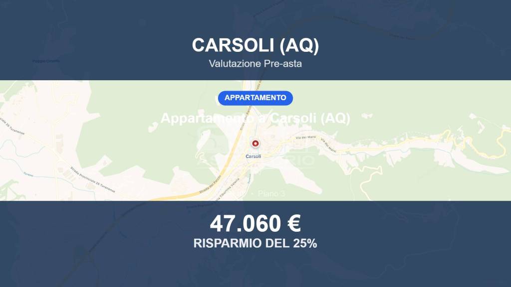 appartamento in vendita a Carsoli in zona Montesabinese