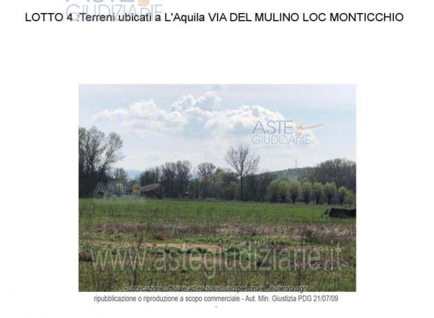 terreno edificabile in vendita a L'Aquila in zona Monticchio/frazione Bagno