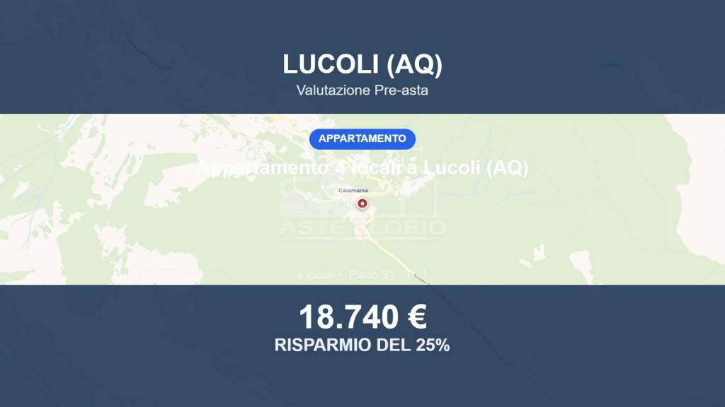 appartamento in vendita a Lucoli in zona Casamaina