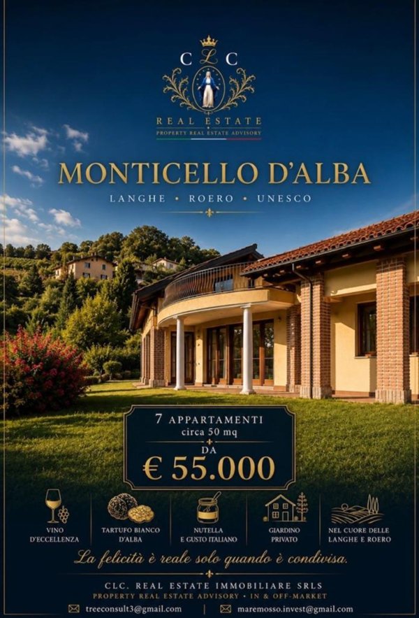 appartamento in vendita a Monticello d'Alba