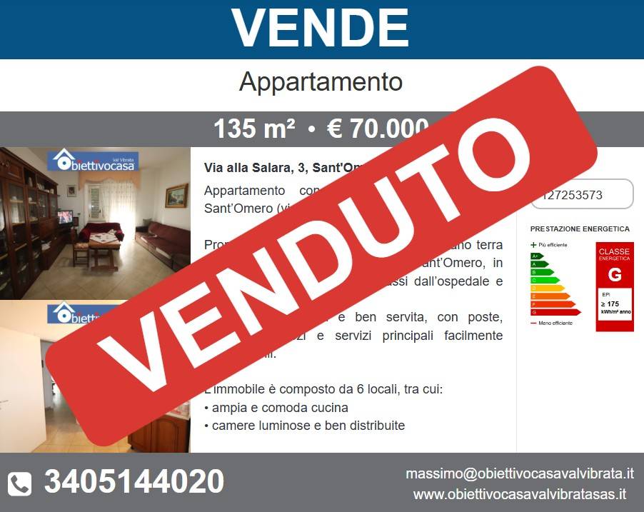 appartamento in vendita a Sant'Omero in zona Casette