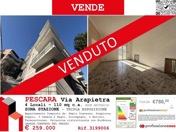 appartamento in vendita a Pescara in zona Ospedale