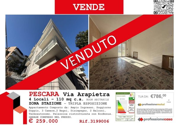 appartamento in vendita a Pescara