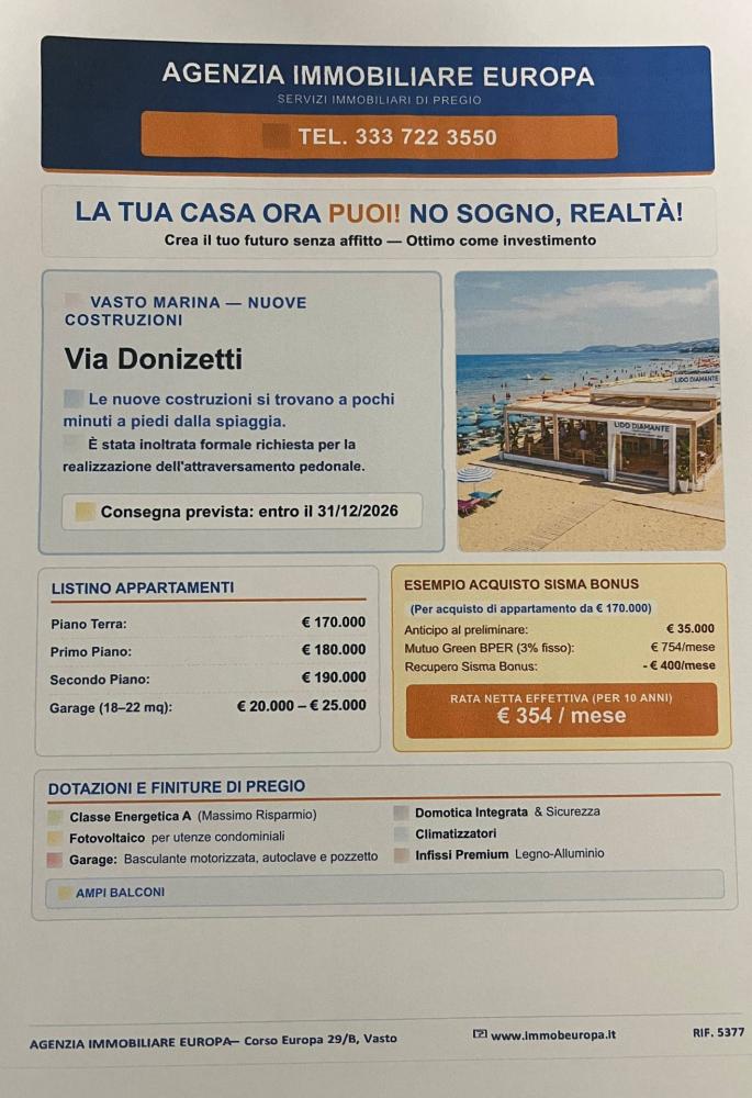 appartamento in vendita a Vasto in zona Marina