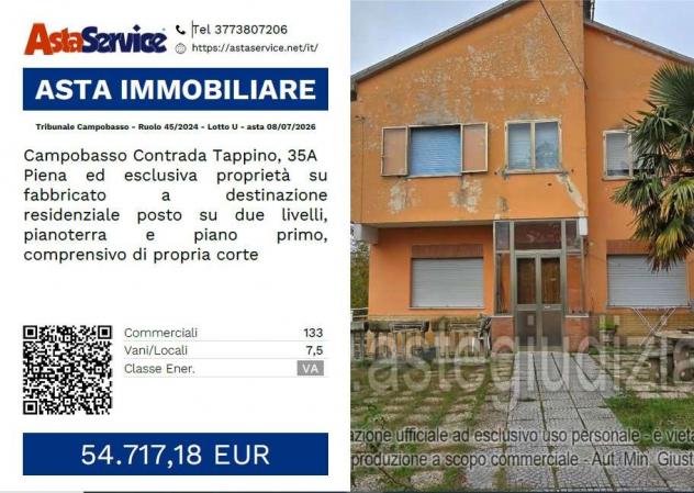 casa indipendente in vendita a Campobasso in zona Tappino