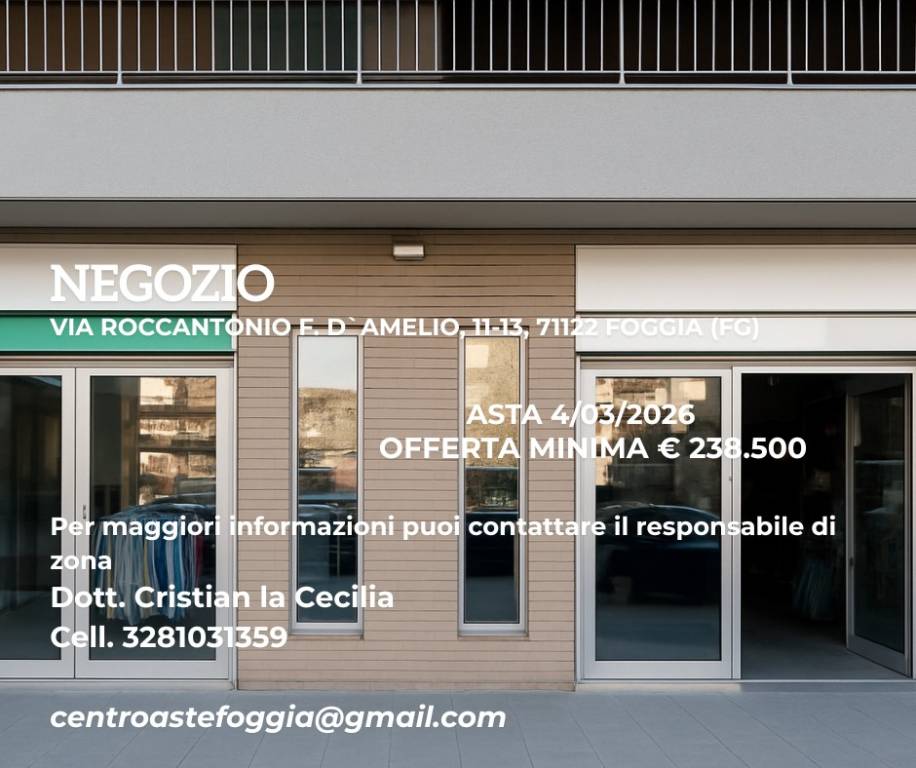 negozio in vendita a Foggia in zona Macchia Gialla