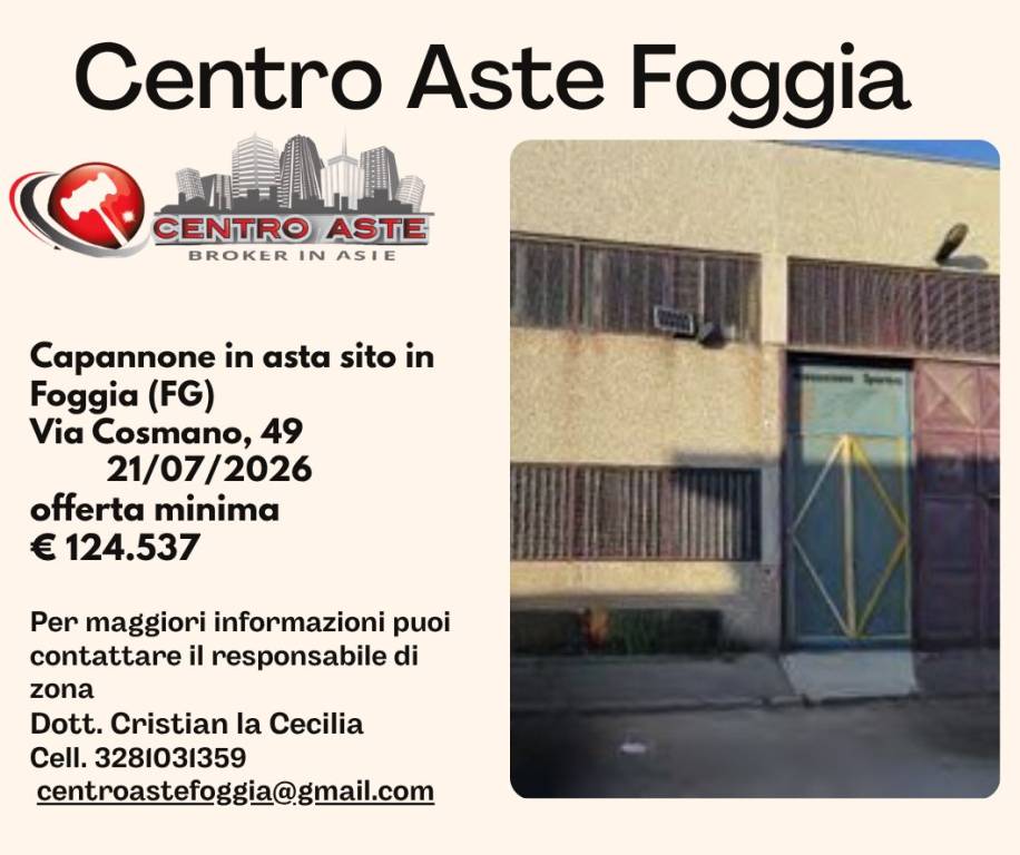 locale commerciale in vendita a Foggia in zona Fiera