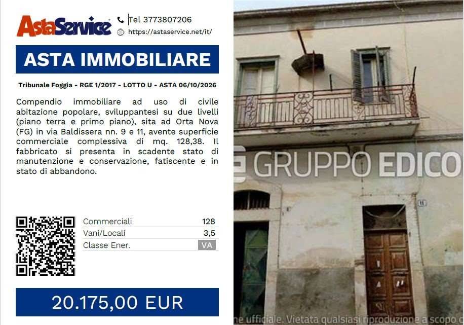 appartamento in vendita ad Orta Nova