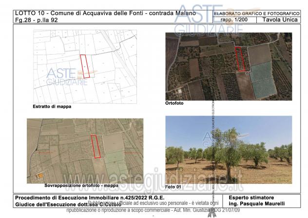 terreno agricolo in vendita ad Acquaviva delle Fonti