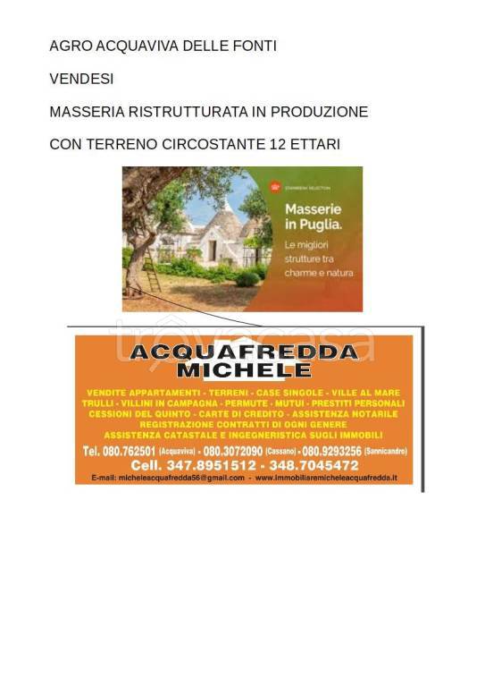 appartamento in vendita ad Acquaviva delle Fonti in zona Salentino