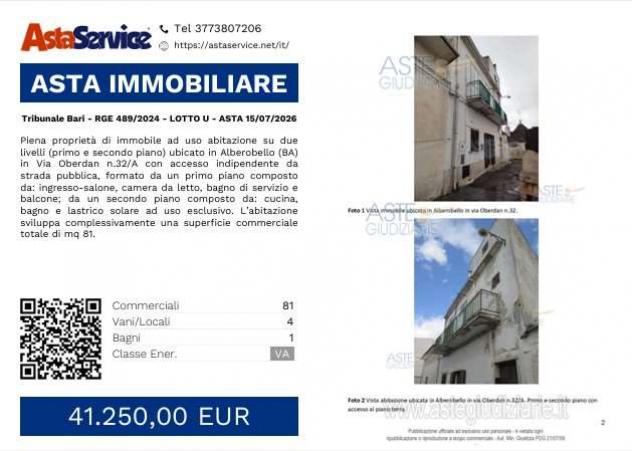 appartamento in vendita ad Alberobello