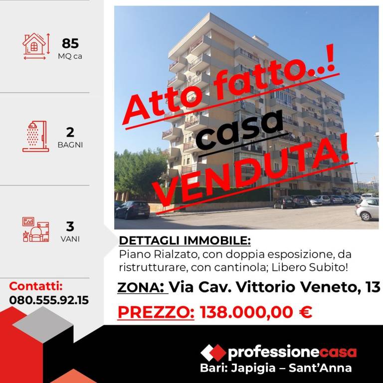 appartamento in vendita a Bari in zona Japigia