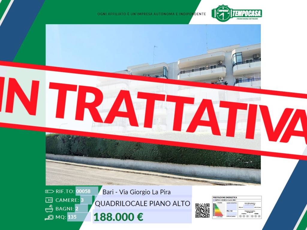 appartamento in vendita a Bari in zona Japigia