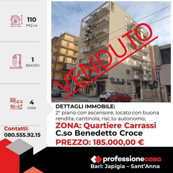 appartamento in vendita a Bari in zona Carrassi