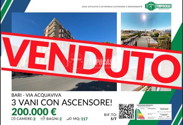 appartamento in vendita a Bari in zona Carrassi