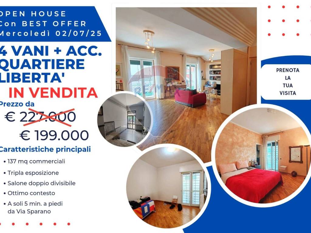 appartamento in vendita a Bari in zona Libertà