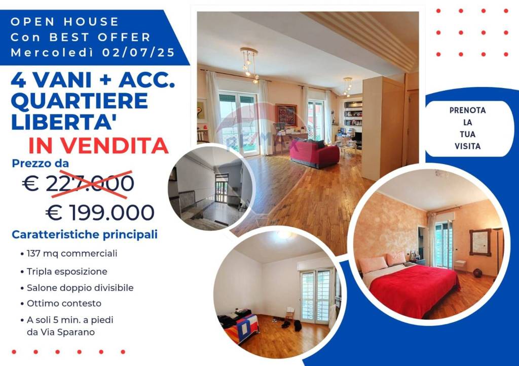 appartamento in vendita a Bari in zona Libertà