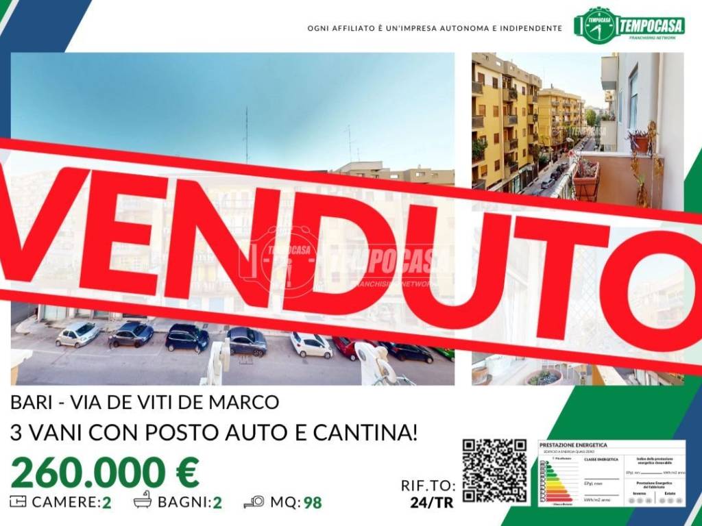 appartamento in vendita a Bari in zona Carrassi