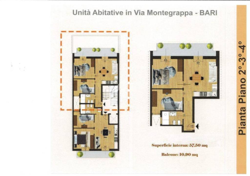 appartamento in vendita a Bari in zona Carrassi