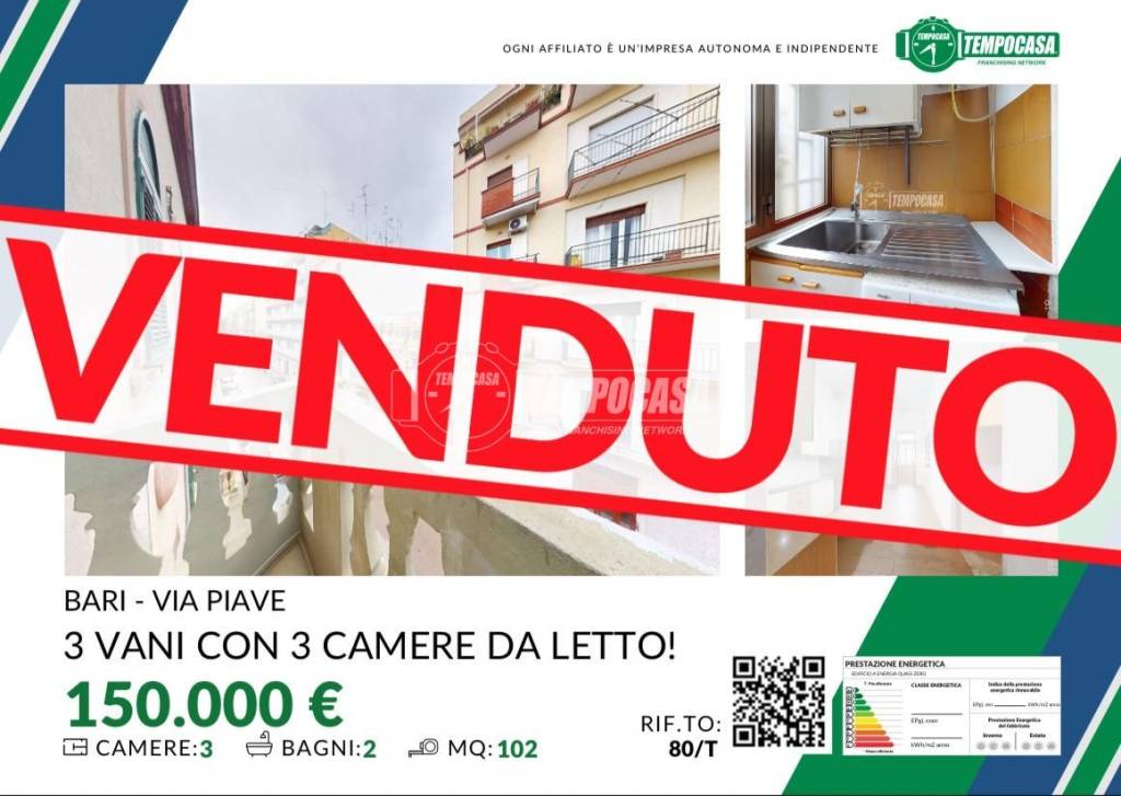 appartamento in vendita a Bari in zona Carrassi