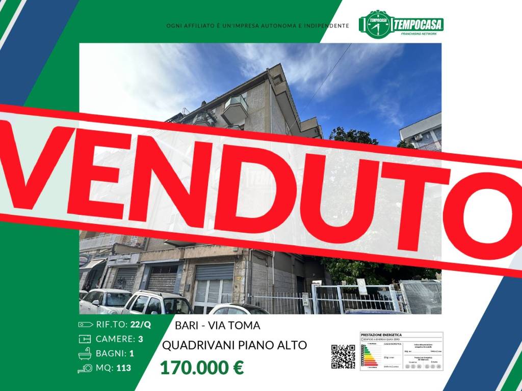 appartamento in vendita a Bari in zona Carrassi