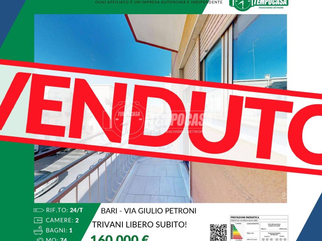 appartamento in vendita a Bari in zona Carrassi