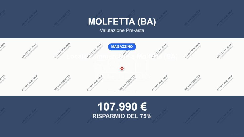 locale commerciale in vendita a Molfetta