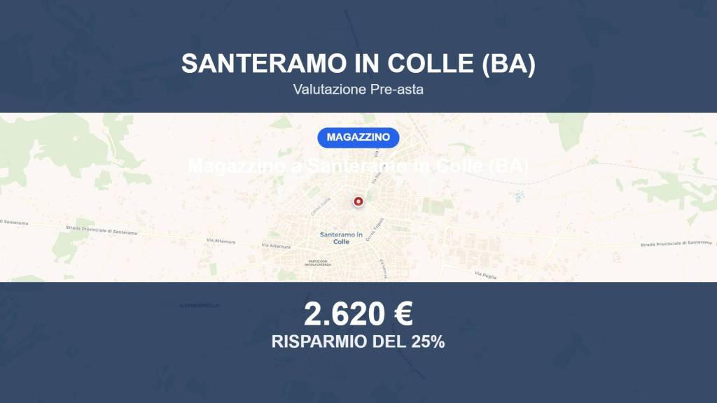 locale commerciale in vendita a Santeramo in Colle