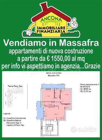 appartamento in vendita a Massafra
