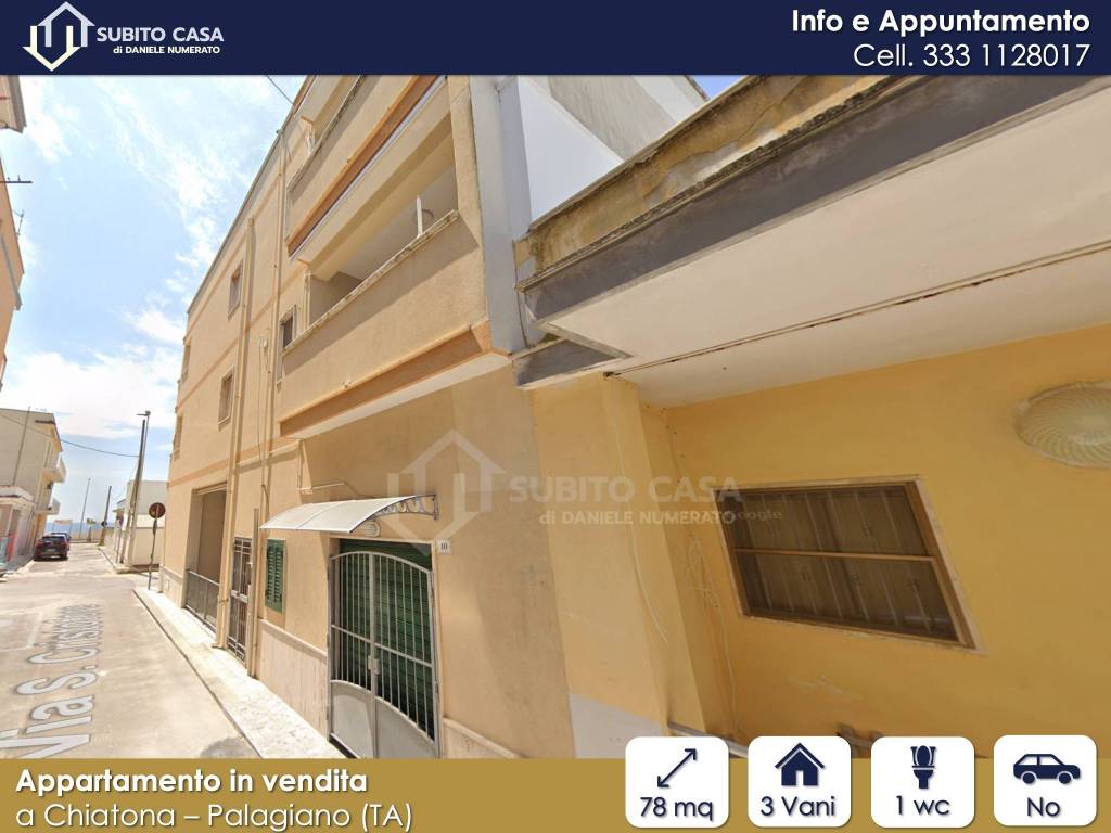 appartamento in vendita a Palagiano in zona Chiatona