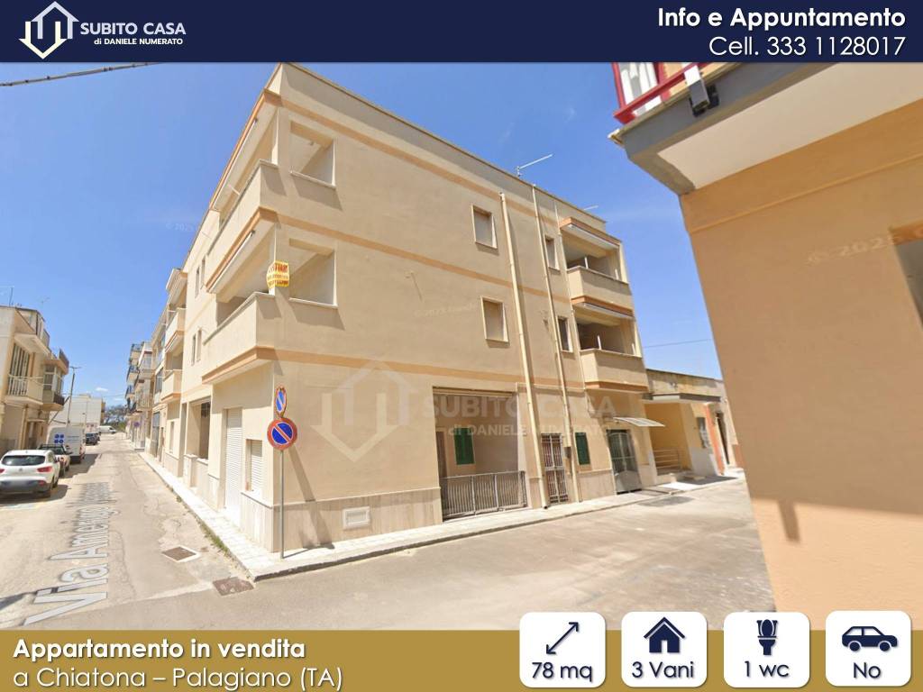 appartamento in vendita a Palagiano in zona Chiatona
