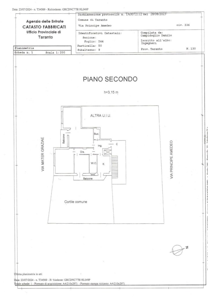 appartamento in vendita a Taranto in zona Borgo
