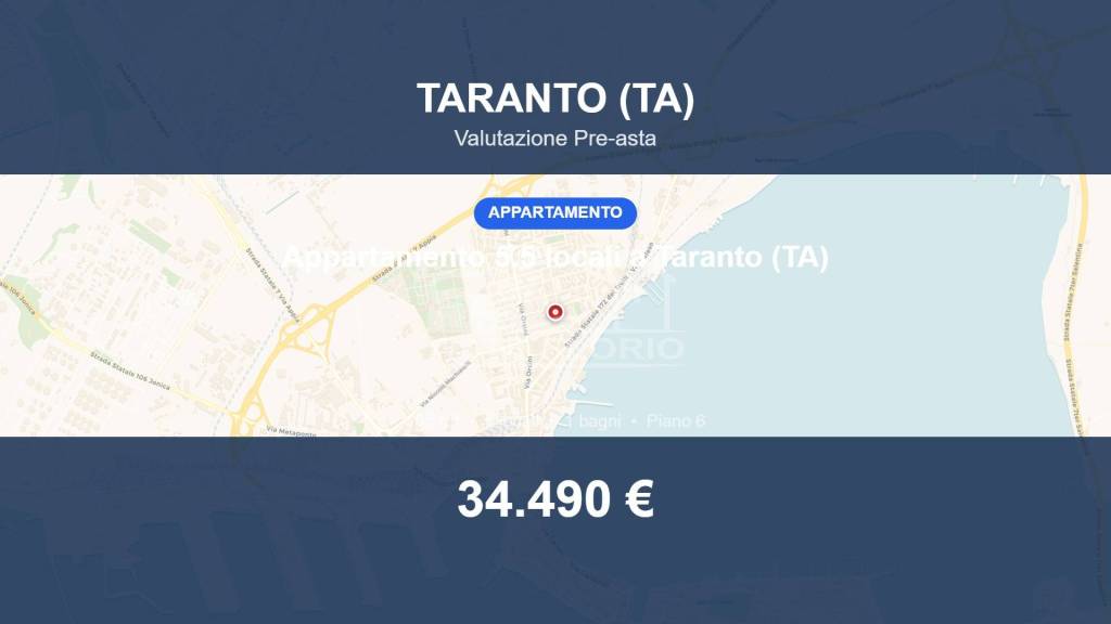appartamento in vendita a Taranto in zona Tamburi-Croce