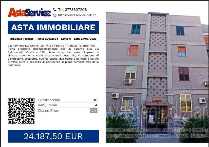 appartamento in vendita a Taranto in zona Tamburi-Croce